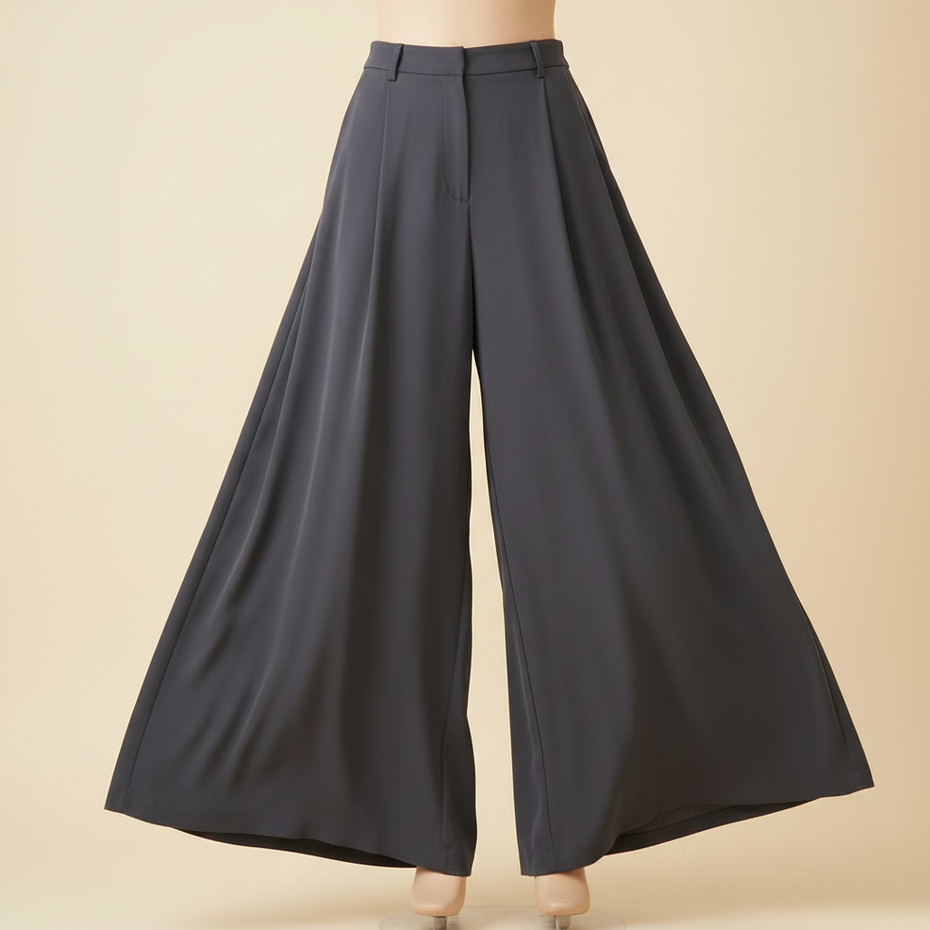 Charcoal Wide Leg Trousers